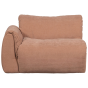 Baggy 1-zits met arm links geweven chenille - oudroze