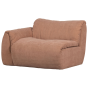 Baggy 1-zits met arm links geweven chenille - oudroze