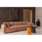 Baggy 1-zits met arm links geweven chenille - oudroze
