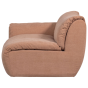 Baggy 1-zits met arm links geweven chenille - oudroze