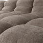 Tibas chaise longue links geweven stof - zand