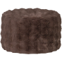 Olven fluffy poef laag - bruin