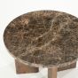 Lando salontafel rond ø60 cm marmer - bruin