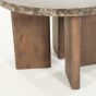 Lando salontafel rond ø60 cm marmer - bruin