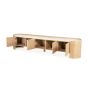 Don tv-meubel 240 cm - naturel hout/marmer