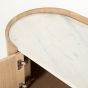 Don tv-meubel 240 cm - naturel hout/marmer
