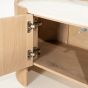 Don tv-meubel 240 cm - naturel hout/marmer