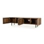 Felix tv-meubel 214 cm hout - bruin