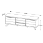 Olan eiken tv-meubel - 170 cm - bruin
