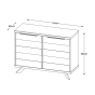 Olan eiken dressoir - 114 cm - bruin