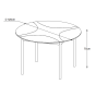 Magnus ronde eiken eettafel - Ø120 cm - espresso