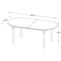 Leif eiken eettafel - 100 x 190 cm - naturel