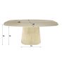 Giordano eettafel - deens ovaal - 180 cm - travertin look