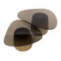 Caruso salontafels - driehoekig - set van 2 - smoked glass