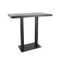 Restaurant/Bartafel 120x70x108 cm - straight edge - zwart