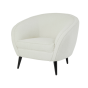 Fauteuil Almond bouclé crème van het woonmerk Light & Living