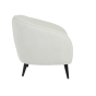 Almond fauteuil bouclé crème