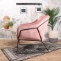 Antonio fauteuil velvet roze - OUTLET B