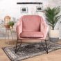 Antonio fauteuil velvet roze - OUTLET B
