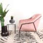 Antonio fauteuil velvet roze - OUTLET B