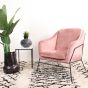 Antonio fauteuil velvet roze - OUTLET B