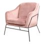 Antonio fauteuil velvet roze - OUTLET B