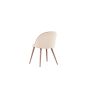 Zako eetkamerstoel - met naturel poot - velvet - beige