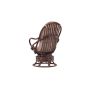 Chloe loungestoel  - walnoot - rattan