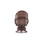 Chloe loungestoel  - walnoot - rattan