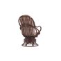 Chloe loungestoel  - walnoot - rattan