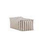 Liam poef stof - wit/beige gestreept