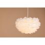 Rumi ronde hanglamp - ø 45 cm - witte veren