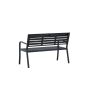 Layla tuinbank - 125 cm - zwart