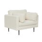 Kiva fauteuil - teddy - wit