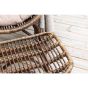 Leila loungestoel - donker walnoot - rattan