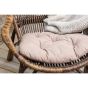 Leila loungestoel - donker walnoot - rattan