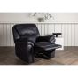 Kazo verstelbare fauteuil - lederlook - zwart