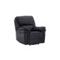 Kazo verstelbare fauteuil - lederlook - zwart