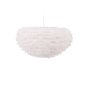 Rumi ronde hanglamp - ø 75 cm - witte veren