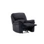 Kazo verstelbare fauteuil - lederlook - zwart