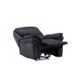 Kazo verstelbare fauteuil - lederlook - zwart