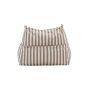 Liam loungepoef - wit/beige gestreept