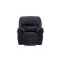 Kazo verstelbare fauteuil - lederlook - zwart