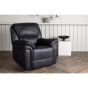 Kazo verstelbare fauteuil - lederlook - zwart