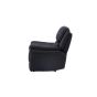 Kazo verstelbare fauteuil - lederlook - zwart