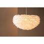 Rumi ronde hanglamp - ø 75 cm - witte veren