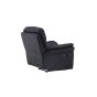 Kazo verstelbare fauteuil - lederlook - zwart