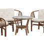 Matteo loungeset - Loungestoelen walnoot - rattan