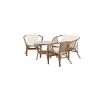 Matteo loungeset - Loungestoelen walnoot - rattan