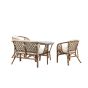 Matteo loungeset - Loungestoelen walnoot - rattan